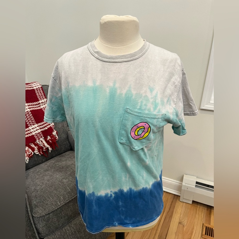 Odd Future Shirt Sz Medium OFWGKTA T-Shirt Donut Logo Tie Dye Tyler the Creator